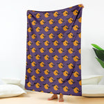 Halloween Bat And Moon Pattern Print Blanket