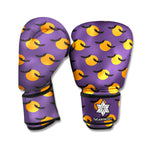 Halloween Bat And Moon Pattern Print Boxing Gloves