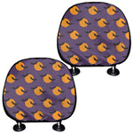 Halloween Bat And Moon Pattern Print Car Headrest Covers