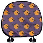 Halloween Bat And Moon Pattern Print Car Headrest Covers