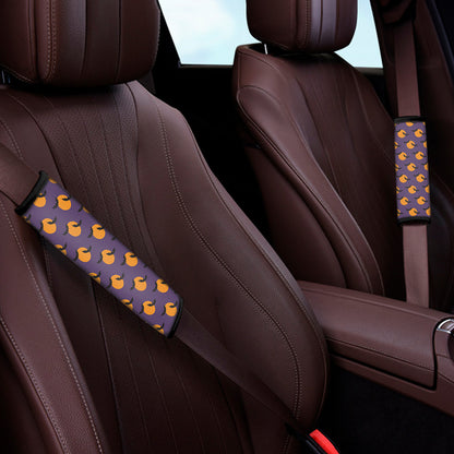 Halloween Bat And Moon Pattern Print Car Seat Belt Covers