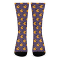 Halloween Bat And Moon Pattern Print Crew Socks