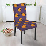 Halloween Bat And Moon Pattern Print Dining Chair Slipcover