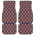 Halloween Bat And Moon Pattern Print Front and Back Car Floor Mats