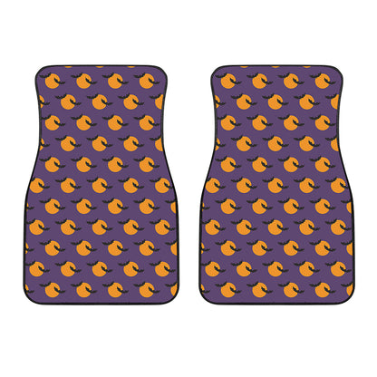 Halloween Bat And Moon Pattern Print Front Car Floor Mats