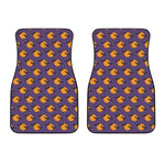 Halloween Bat And Moon Pattern Print Front Car Floor Mats