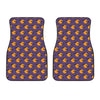 Halloween Bat And Moon Pattern Print Front Car Floor Mats