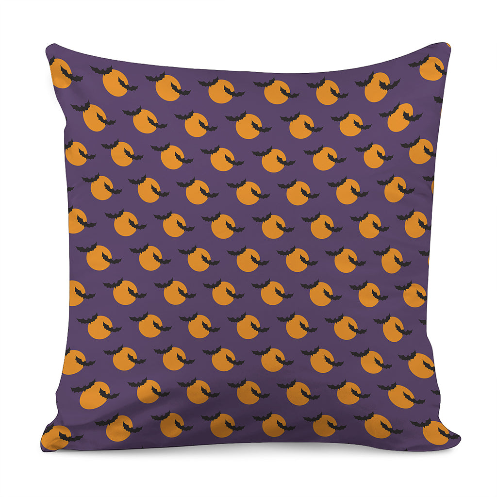 Halloween Bat And Moon Pattern Print Pillow Cover
