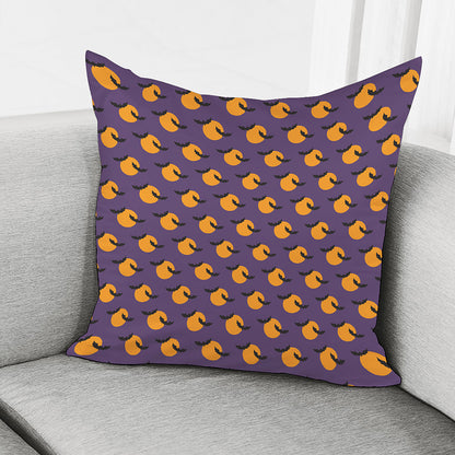 Halloween Bat And Moon Pattern Print Pillow Cover