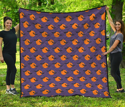 Halloween Bat And Moon Pattern Print Quilt