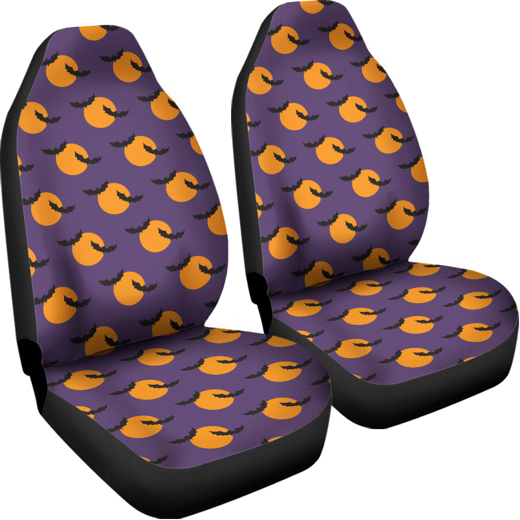 Halloween Bat And Moon Pattern Print Universal Fit Car Seat Covers