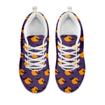 Halloween Bat And Moon Pattern Print White Sneakers