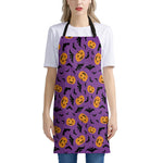 Halloween Bat And Pumpkin Pattern Print Apron