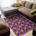 Halloween Bat And Pumpkin Pattern Print Floor Mat