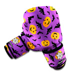 Halloween Bat And Pumpkin Pattern Print Boxing Gloves