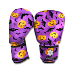 Halloween Bat And Pumpkin Pattern Print Boxing Gloves