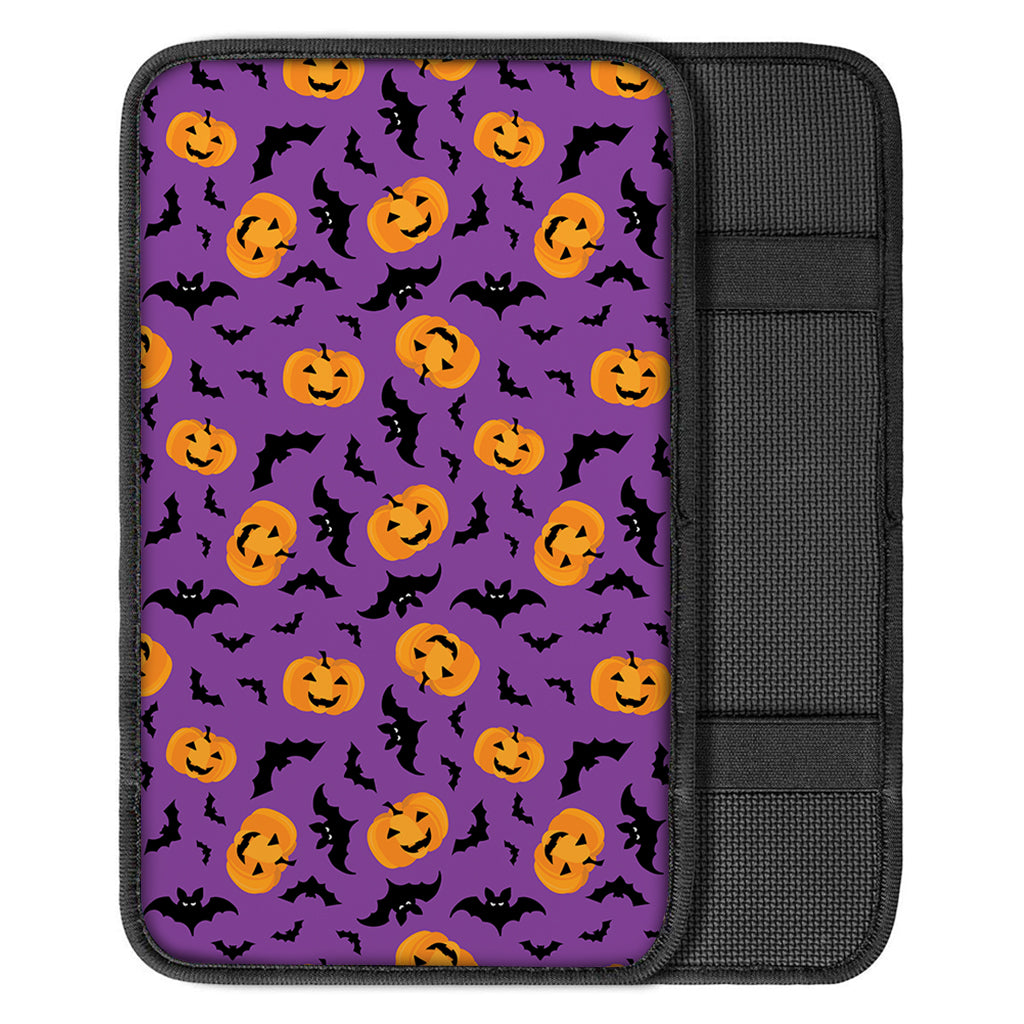 Halloween Bat And Pumpkin Pattern Print Car Center Console Cover