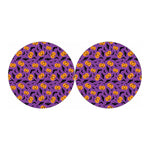 Halloween Bat And Pumpkin Pattern Print Car Coasters