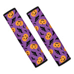 Halloween Bat And Pumpkin Pattern Print Car Seat Belt Covers