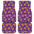 Halloween Bat And Pumpkin Pattern Print Front and Back Car Floor Mats