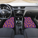 Halloween Bat And Pumpkin Pattern Print Front Car Floor Mats