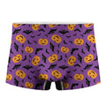 Halloween Bat And Pumpkin Pattern Print Men's Boxer Briefs
