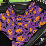 Halloween Bat And Pumpkin Pattern Print Pet Car Back Seat Cover