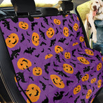 Halloween Bat And Pumpkin Pattern Print Pet Car Back Seat Cover