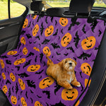 Halloween Bat And Pumpkin Pattern Print Pet Car Back Seat Cover