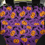 Halloween Bat And Pumpkin Pattern Print Pet Car Back Seat Cover