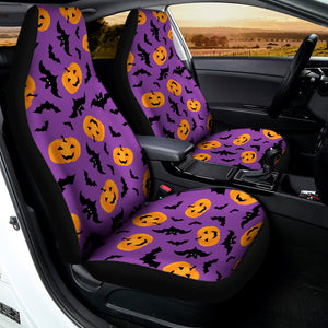 Halloween Bat And Pumpkin Pattern Print Universal Fit Car Seat Covers