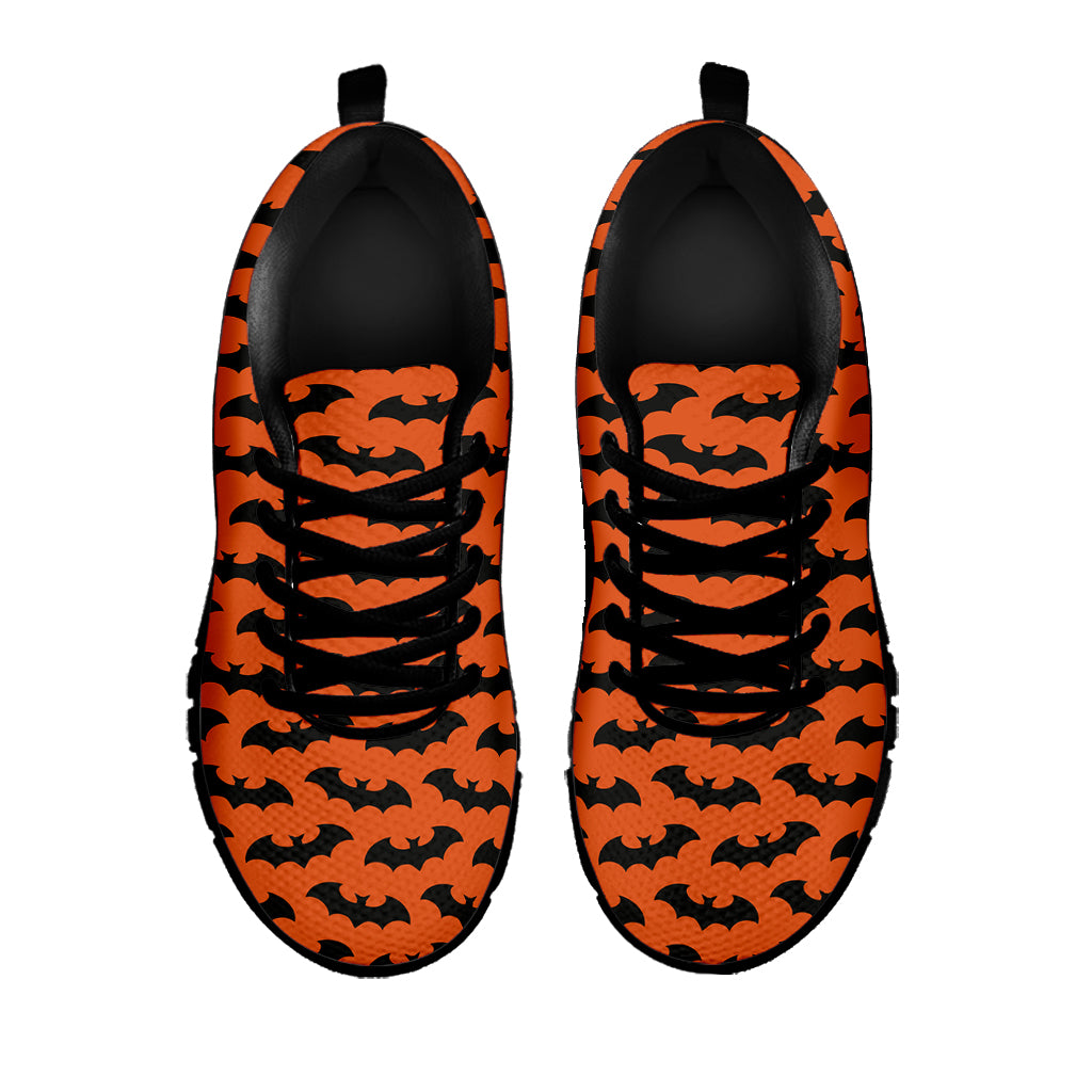Halloween Bat Pattern Print Black Sneakers