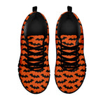 Halloween Bat Pattern Print Black Sneakers