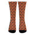 Halloween Bat Pattern Print Crew Socks