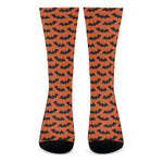 Halloween Bat Pattern Print Crew Socks