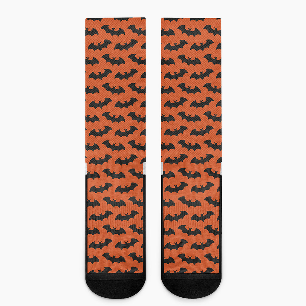 Halloween Bat Pattern Print Crew Socks