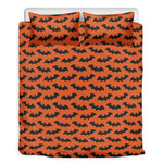 Halloween Bat Pattern Print Duvet Cover Bedding Set