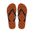 Halloween Bat Pattern Print Flip Flops