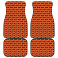 Halloween Bat Pattern Print Front and Back Car Floor Mats