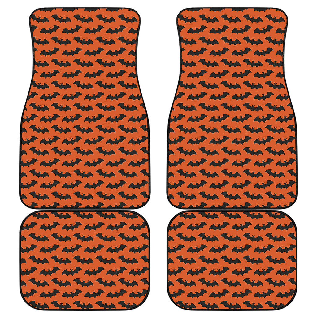 Halloween Bat Pattern Print Front and Back Car Floor Mats