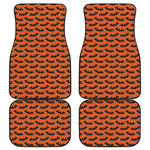 Halloween Bat Pattern Print Front and Back Car Floor Mats