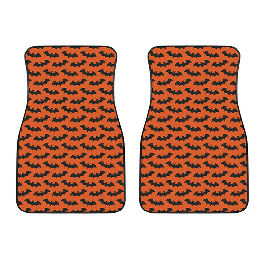 Halloween Bat Pattern Print Front Car Floor Mats