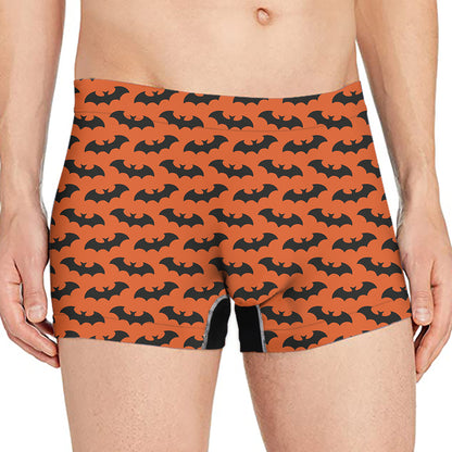 Halloween Bat Pattern Print Men's Boxer Briefs