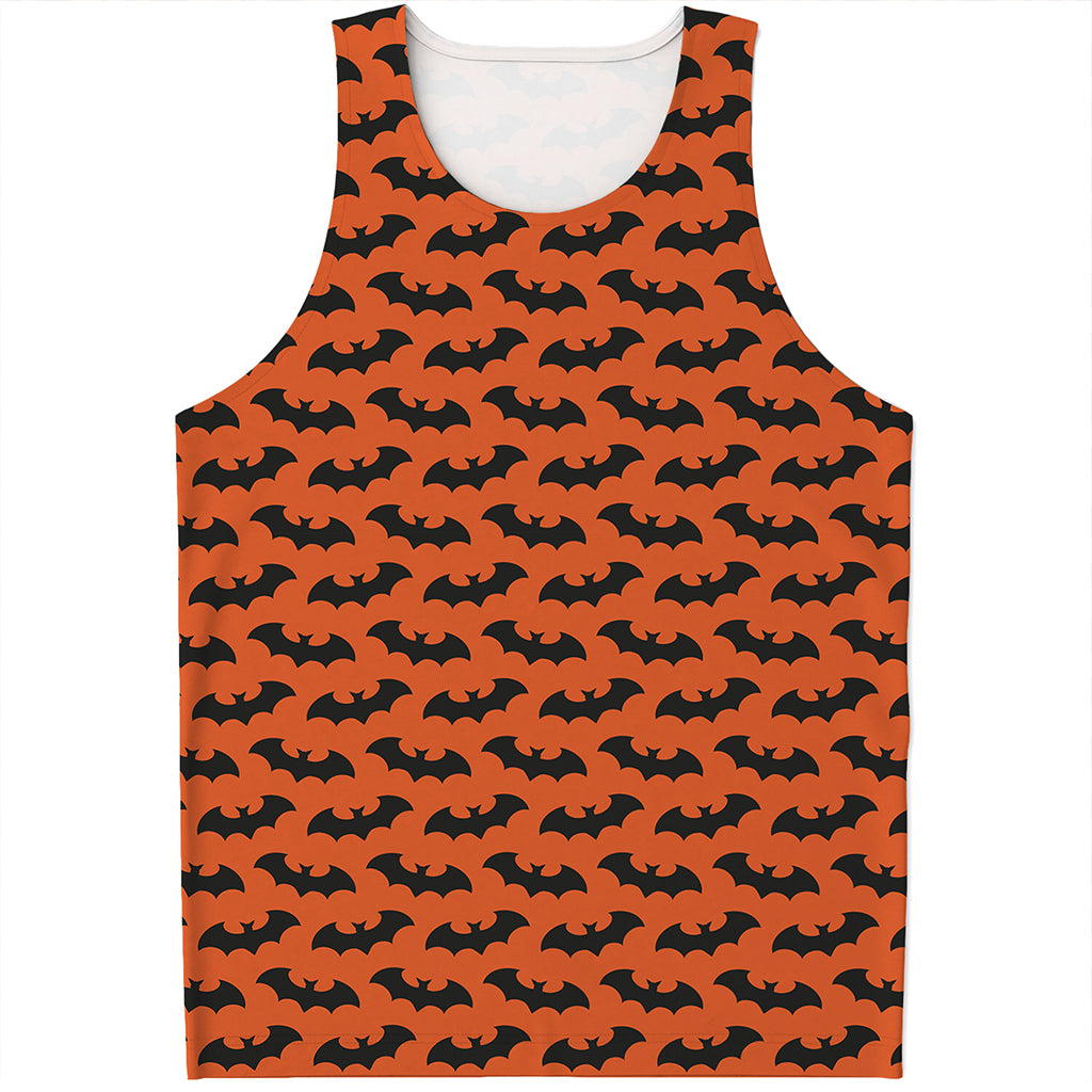 Halloween Bat Pattern Print Men's Tank Top