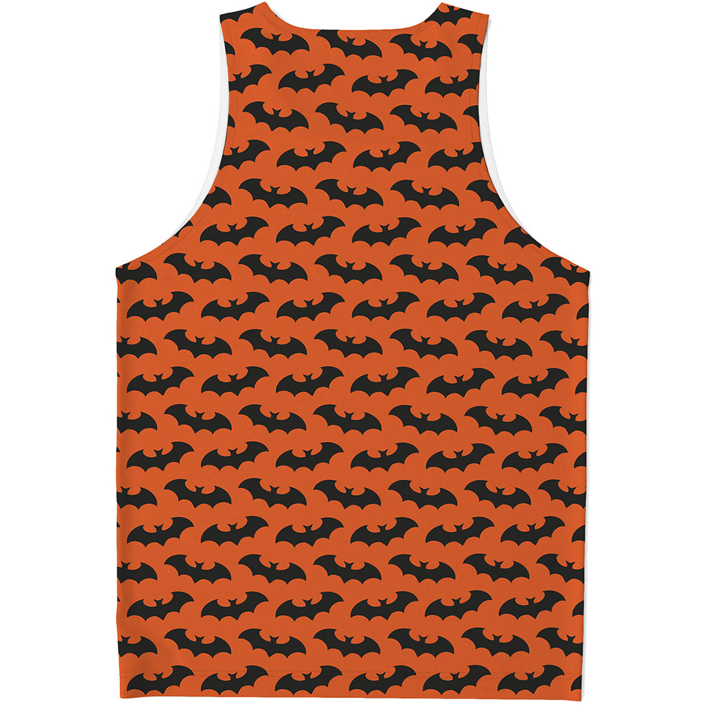 Halloween Bat Pattern Print Men's Tank Top