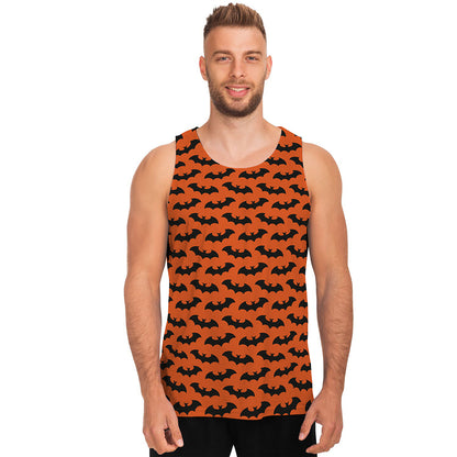 Halloween Bat Pattern Print Men's Tank Top
