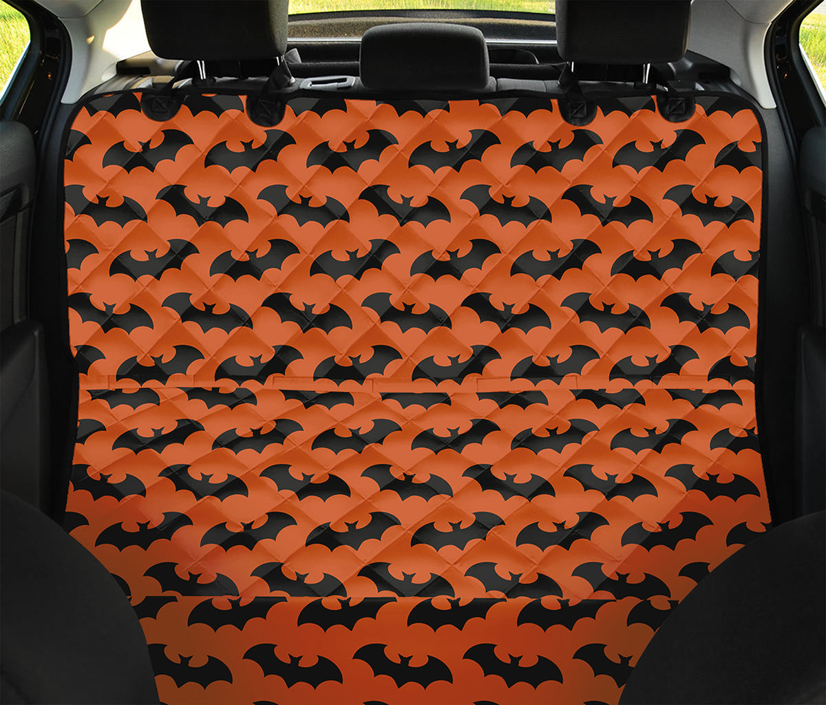 Halloween Bat Pattern Print Pet Car Back Seat Cover