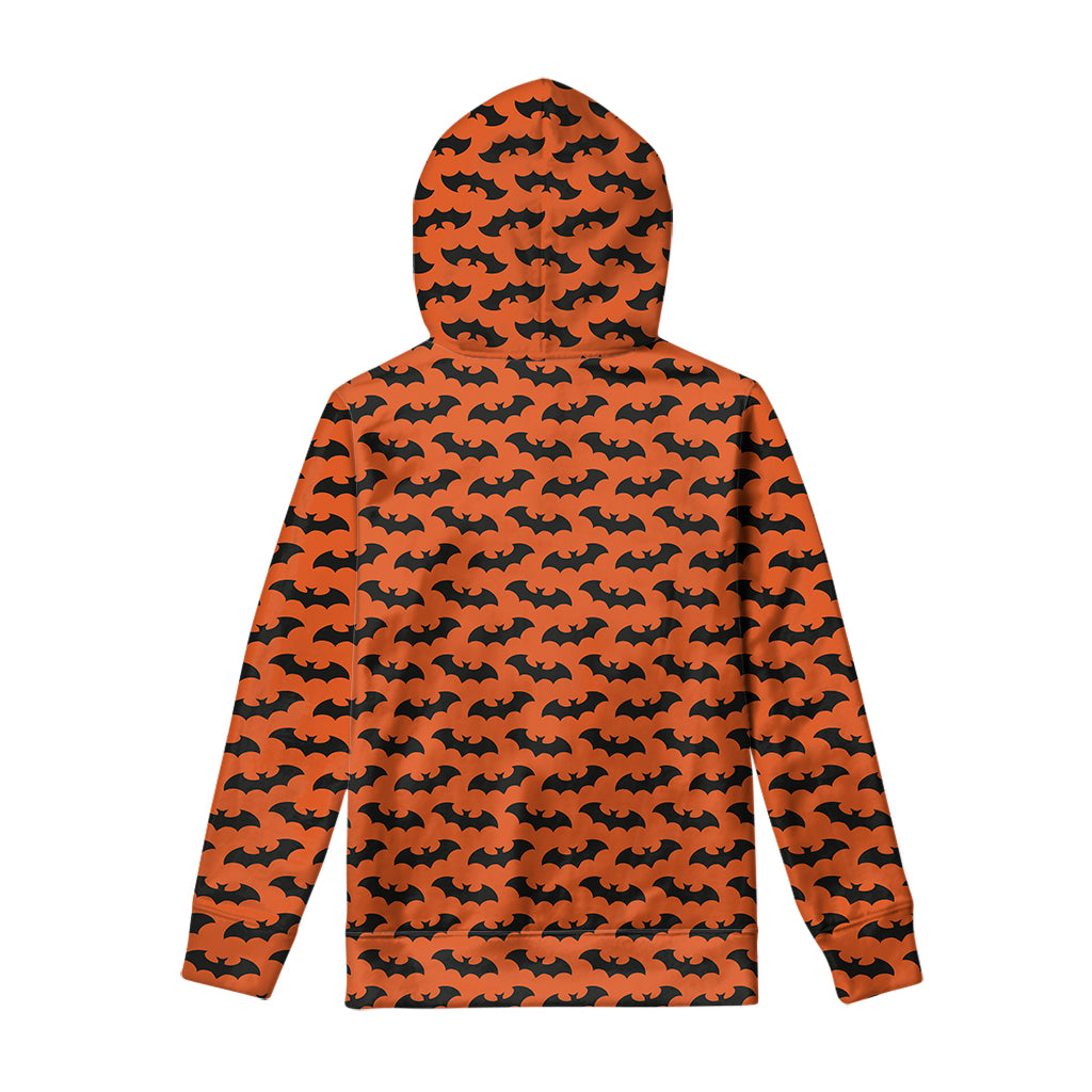 Halloween Bat Pattern Print Pullover Hoodie