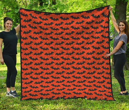 Halloween Bat Pattern Print Quilt