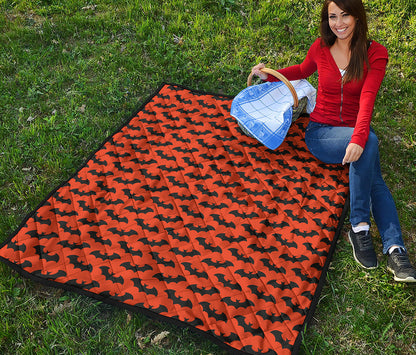 Halloween Bat Pattern Print Quilt